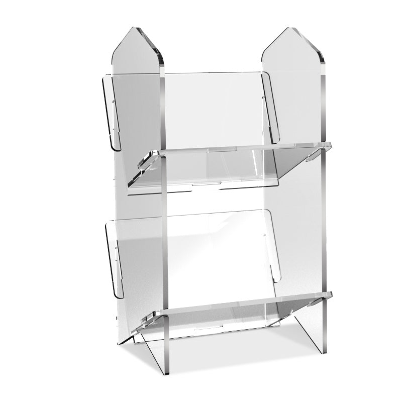 Scandinavian Acrylic Bookcase  Standard Closed Back Bookshelf with Shelves