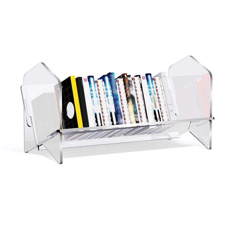 Scandinavian Acrylic Bookcase  Standard Closed Back Bookshelf with Shelves