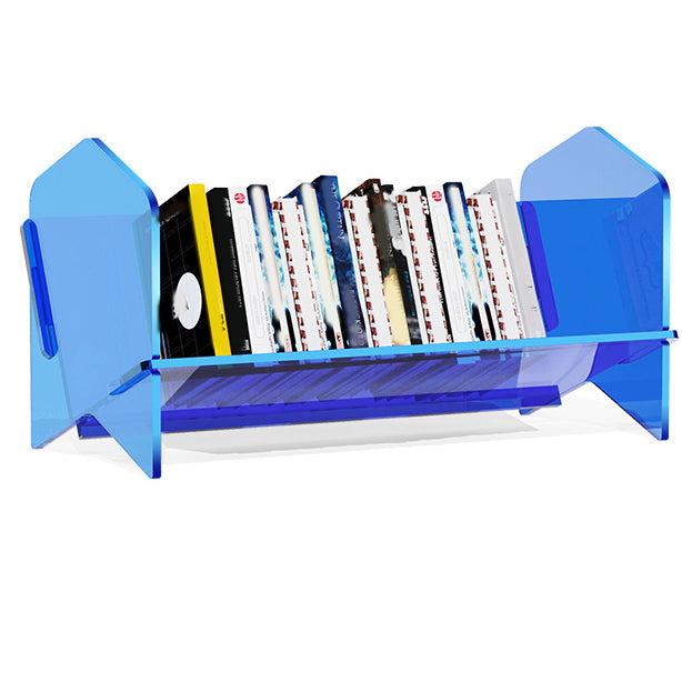 Scandinavian Acrylic Bookcase  Standard Closed Back Bookshelf with Shelves