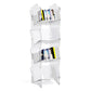 Scandinavian Acrylic Bookcase  Standard Closed Back Bookshelf with Shelves