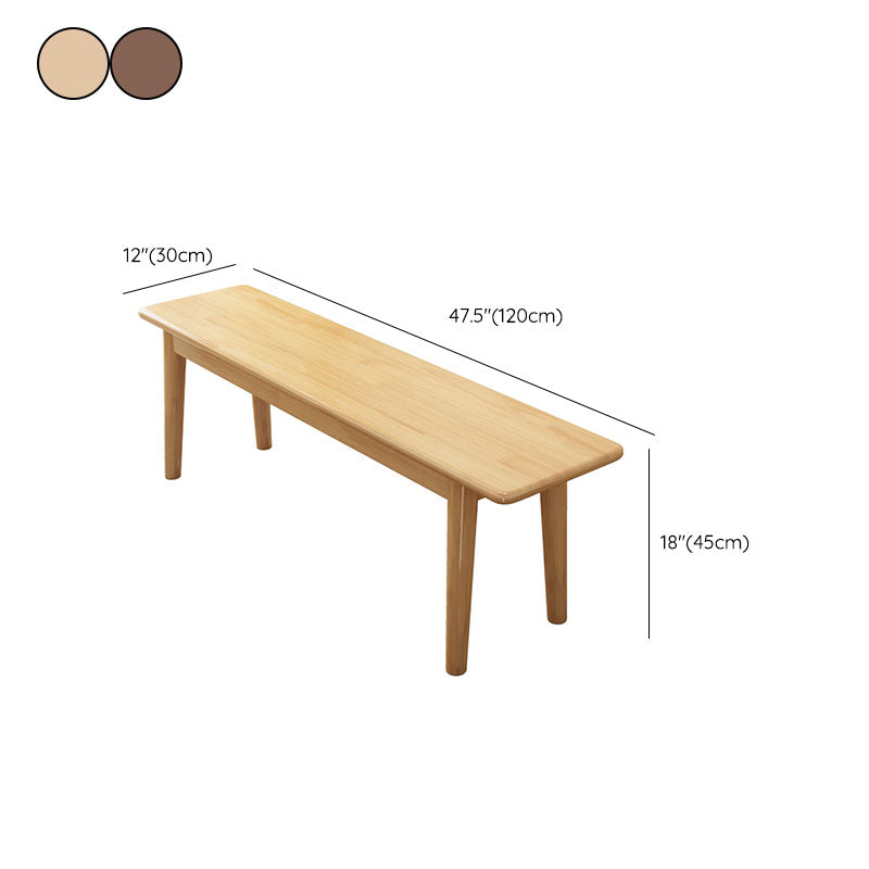 Solid Wood Seating Bench Modern Rectangle Bench , 11.7-inch Width Clearhalo 'Benches' 'Chairs & Seating' 'furn' 'furn_benches' 'Furniture' 'Living Room Furniture' 6840005