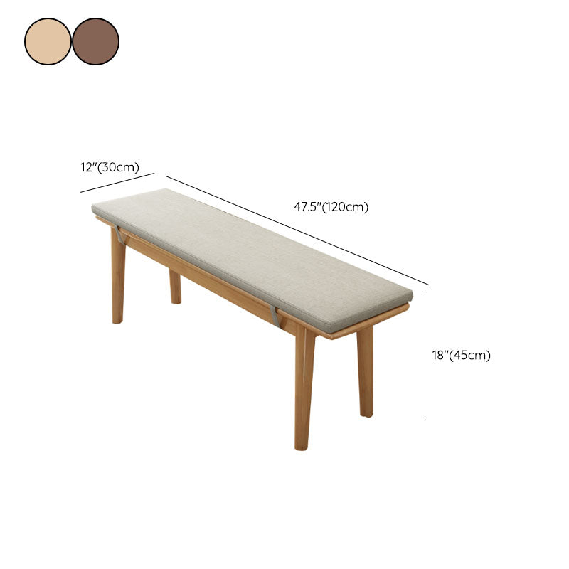 Solid Wood Seating Bench Modern Rectangle Bench , 11.7-inch Width Clearhalo 'Benches' 'Chairs & Seating' 'furn' 'furn_benches' 'Furniture' 'Living Room Furniture' 6840006