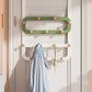 Metal and Wood Coat Hanger Contemporary Style Home Wall Hanging Coat Rack