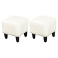 Glam Ottoman Faux Leather Upholstered Solid Color Square Ottoman with Nailhead Trim Beige 2 Piece Set Clearhalo 'furn' 'furn_ottomans_poufs' 'Furniture' 'Living Room Furniture' 'Ottomans & Poufs' 'ottomans_poufs' 6841019