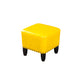 Glam Ottoman Faux Leather Upholstered Solid Color Square Ottoman with Nailhead Trim Yellow 1 Piece Clearhalo 'furn' 'furn_ottomans_poufs' 'Furniture' 'Living Room Furniture' 'Ottomans & Poufs' 'ottomans_poufs' 6841023
