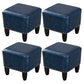 Glam Ottoman Faux Leather Upholstered Solid Color Square Ottoman with Nailhead Trim Dark Blue 4 Piece Set Clearhalo 'furn' 'furn_ottomans_poufs' 'Furniture' 'Living Room Furniture' 'Ottomans & Poufs' 'ottomans_poufs' 6841028
