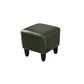 Glam Ottoman Faux Leather Upholstered Solid Color Square Ottoman with Nailhead Trim Dark Green 1 Piece Clearhalo 'furn' 'furn_ottomans_poufs' 'Furniture' 'Living Room Furniture' 'Ottomans & Poufs' 'ottomans_poufs' 6841029