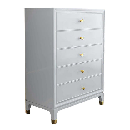 Classic Glam Storage Chest White 5/8/9 Drawers Chest , 15.6-inch Width White Clearhalo 'Bedroom Furniture' 'Dressers & Chests' 'dressers_chests' 'furn' 'furn_dressers_chests' 'Furniture' 6842991
