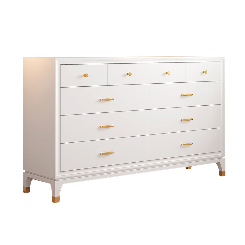 Classic Glam Storage Chest White 5/8/9 Drawers Chest , 15.6-inch Width Ivory Clearhalo 'Bedroom Furniture' 'Dressers & Chests' 'dressers_chests' 'furn' 'furn_dressers_chests' 'Furniture' 6842992