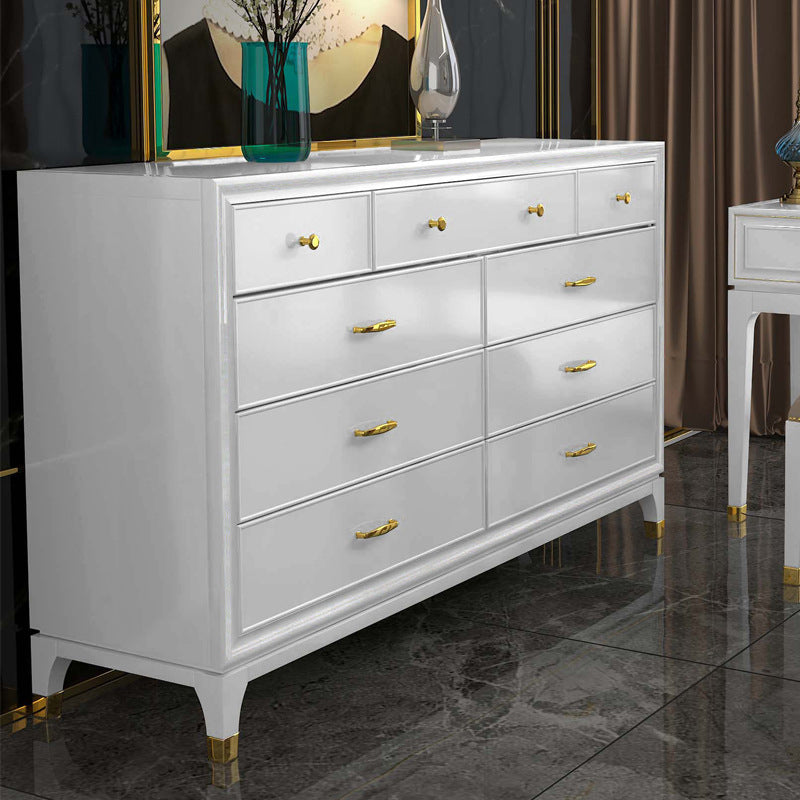 Classic Glam Storage Chest White 5/8/9 Drawers Chest , 15.6-inch Width Clearhalo 'Bedroom Furniture' 'Dressers & Chests' 'dressers_chests' 'furn' 'furn_dressers_chests' 'Furniture' 6843002