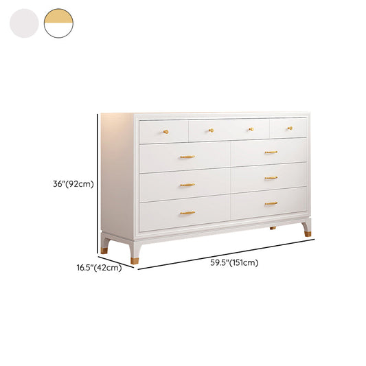 Classic Glam Storage Chest White 5/8/9 Drawers Chest , 15.6-inch Width