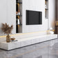 Stone TV Stand Modern TV Console with 6 Drawers Included, White 87"L x 16"W x 9"H Clearhalo 'furn' 'furn_tv_stands_entertainment_centers' 'Furniture' 'Living Room Furniture' 'TV Stands & Entertainment Centers' 'TV Stands & Media Storage Furniture' 'tv_stands_entertainment_centers' 6843010