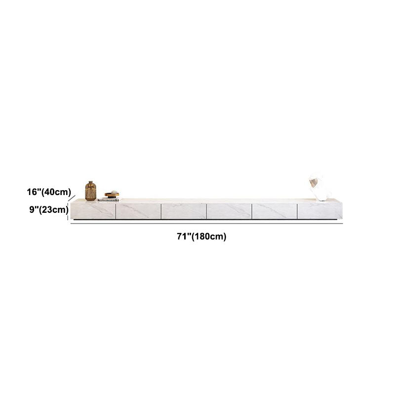 Stone TV Stand Modern TV Console with 6 Drawers Included, White Clearhalo 'furn' 'furn_tv_stands_entertainment_centers' 'Furniture' 'Living Room Furniture' 'TV Stands & Entertainment Centers' 'TV Stands & Media Storage Furniture' 'tv_stands_entertainment_centers' 6843017