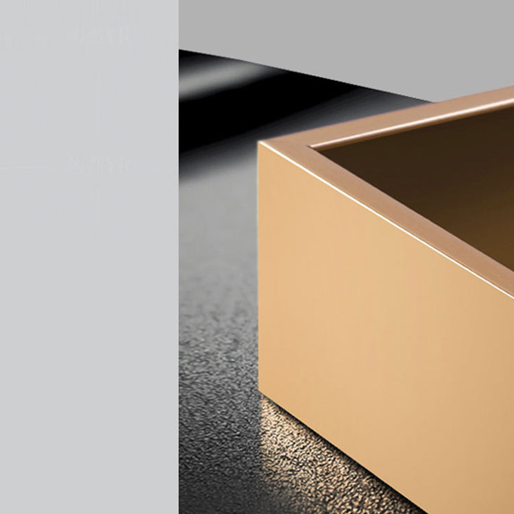 Tabella della console rettangolare in pietra Tavola di estremità alta 31,5 pollici con gambe in acciaio inossidabile