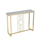 Mesa de acento de consola Glam rectángulo Table de consola de acabado antiguo en piedra