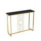 Mesa de acento de consola Glam rectángulo Table de consola de acabado antiguo en piedra