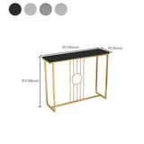 Mesa de acento de consola Glam rectángulo Table de consola de acabado antiguo en piedra