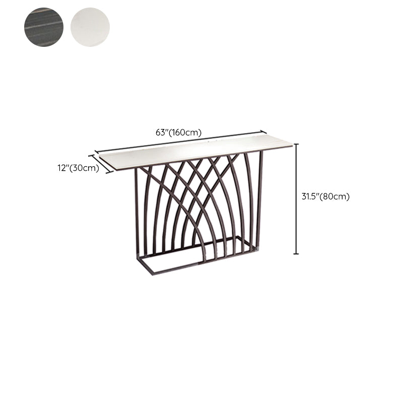 Tabella della console moderna Tavola accento rettangolo di pietra, alto 31,5 pollici