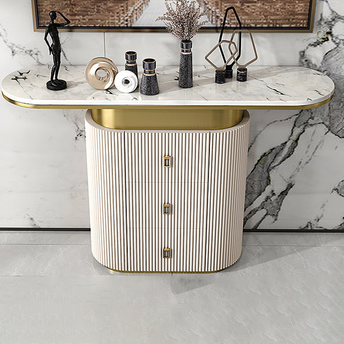 Tavolo console in pietra glam tavolo da divano console resistente ai graffi per la sala