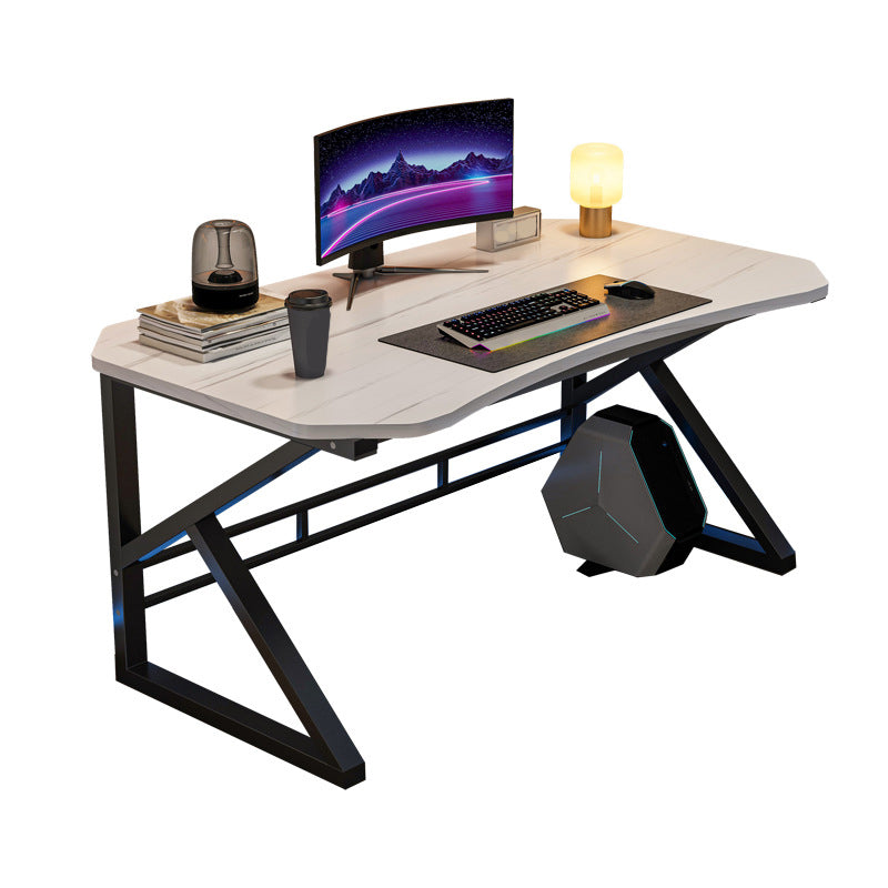 Modern Wooden Office Desk Antique Finish Computer Desk with Metal Legs Clearhalo 'furn' 'furn_office_desk' 'Furniture' 'Office Desks' 'Office Furniture' 'office_desk' 6843240