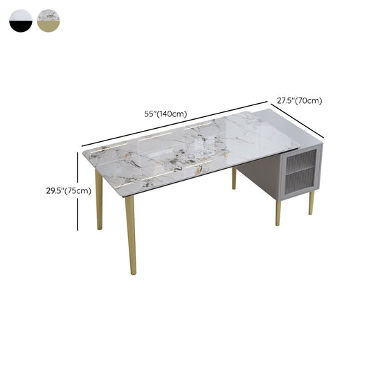 Glam Stone Office Desk Cabinet incluso scrivania per l'ufficio