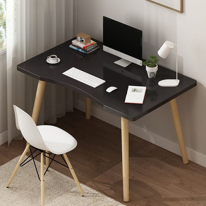 Rectangular Shaped Office Desk Natural/White/Black Writing Desk for Office 39"L x 16"W x 29"H Black Clearhalo 'furn' 'furn_office_desk' 'Furniture' 'Office Desks' 'Office Furniture' 'office_desk' 6843310