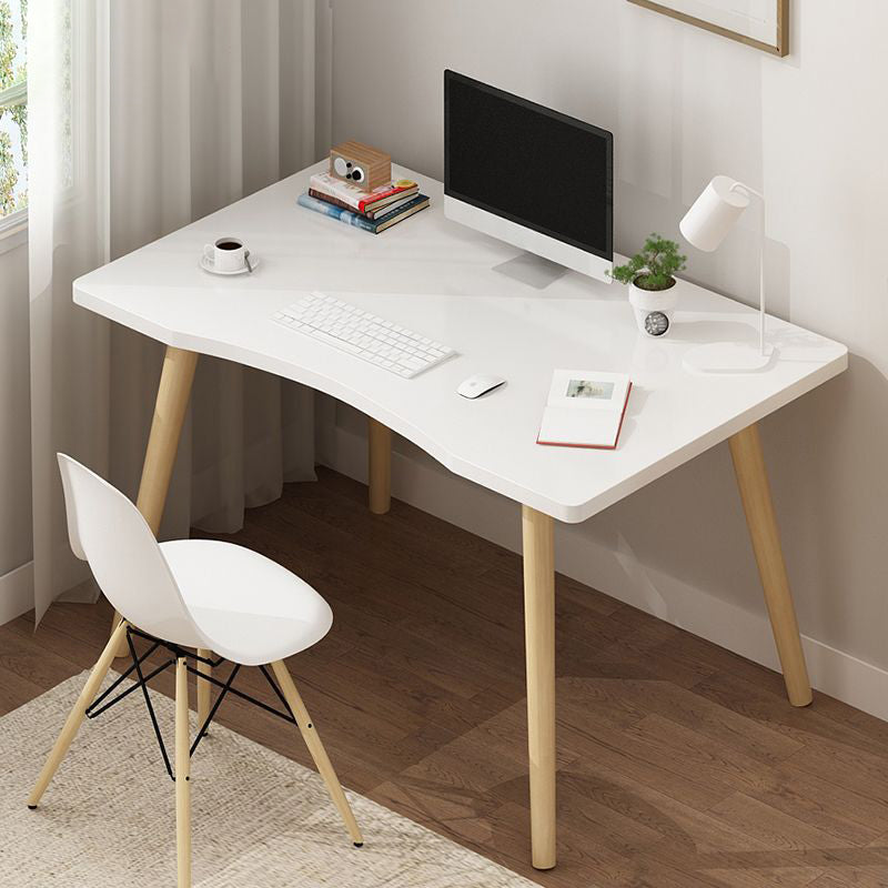 Rectangular Shaped Office Desk Natural/White/Black Writing Desk for Office 39"L x 16"W x 29"H White Clearhalo 'furn' 'furn_office_desk' 'Furniture' 'Office Desks' 'Office Furniture' 'office_desk' 6843312