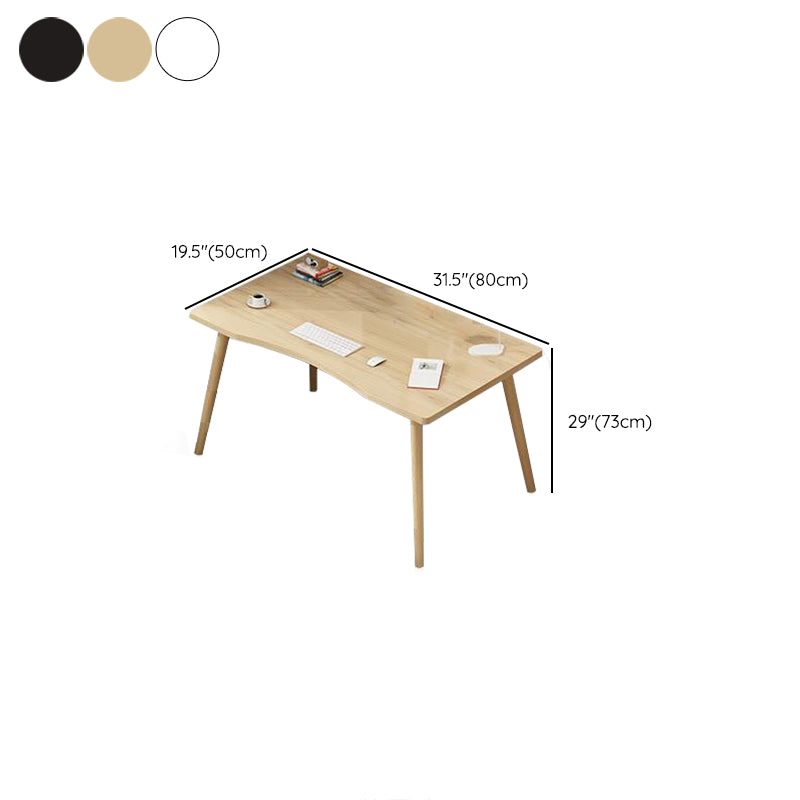 Rectangular Shaped Office Desk Natural/White/Black Writing Desk for Office Clearhalo 'furn' 'furn_office_desk' 'Furniture' 'Office Desks' 'Office Furniture' 'office_desk' 6843321