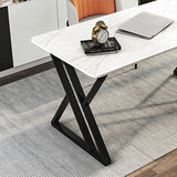 Rectangular Shaped Slate Computer Desk White Writing Desk for Home Clearhalo 'furn' 'furn_office_desk' 'Furniture' 'Office Desks' 'Office Furniture' 'office_desk' 6843331