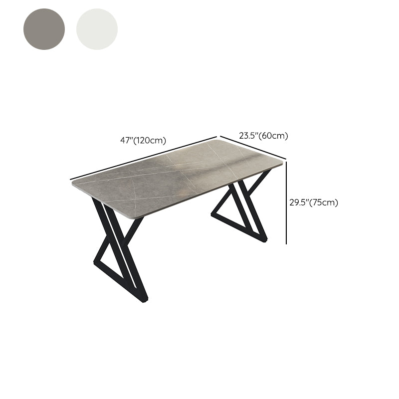 Rectangular Shaped Slate Computer Desk White Writing Desk for Home Clearhalo 'furn' 'furn_office_desk' 'Furniture' 'Office Desks' 'Office Furniture' 'office_desk' 6843339