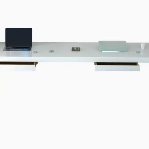 グラムソリッドウッドオフィスデスクオフィス用の長方形のライティングデスク