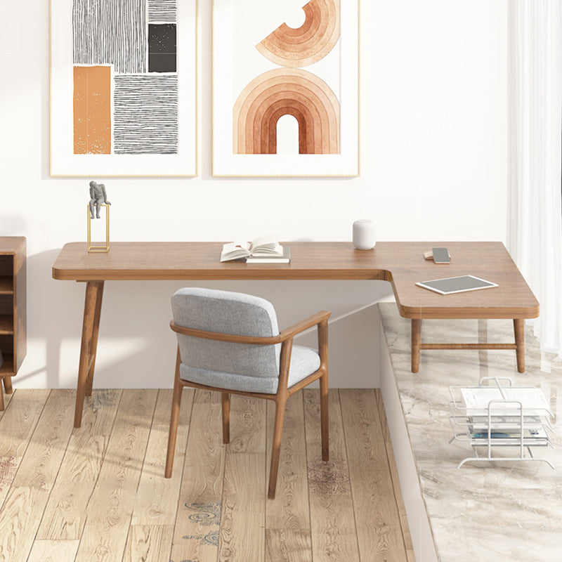 Industriekiefern Holz Office Desk L-Form Schreibschalter für Schlafzimmer