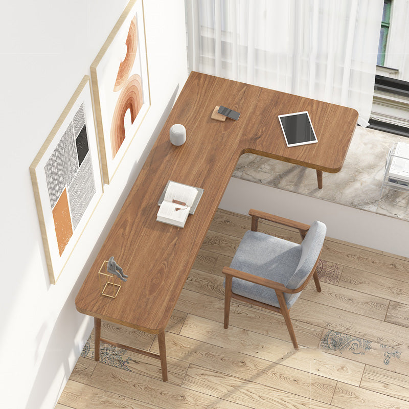 Industriekiefern Holz Office Desk L-Form Schreibschalter für Schlafzimmer