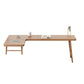 Industriekiefern Holz Office Desk L-Form Schreibschalter für Schlafzimmer