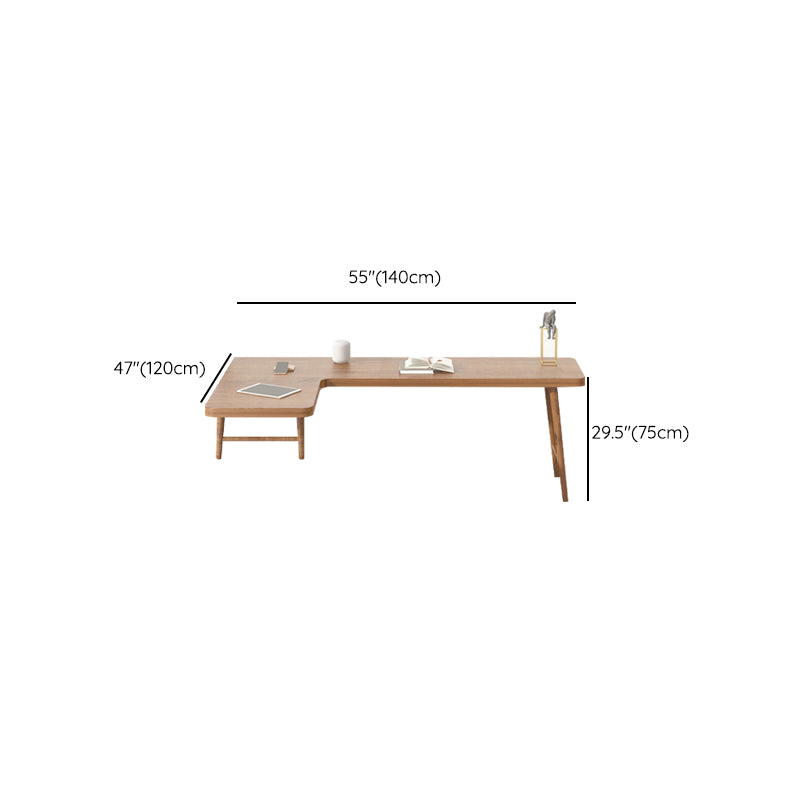Industriekiefern Holz Office Desk L-Form Schreibschalter für Schlafzimmer