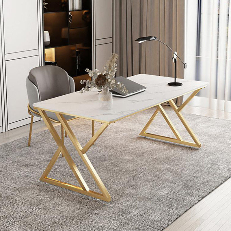 Stein rechteckiger Schreibtisch Glam 29,53 Zoll großer Büroschreibtisch