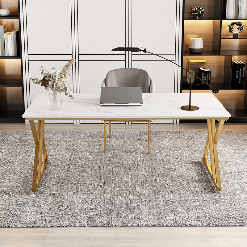 Stein rechteckiger Schreibtisch Glam 29,53 Zoll großer Büroschreibtisch