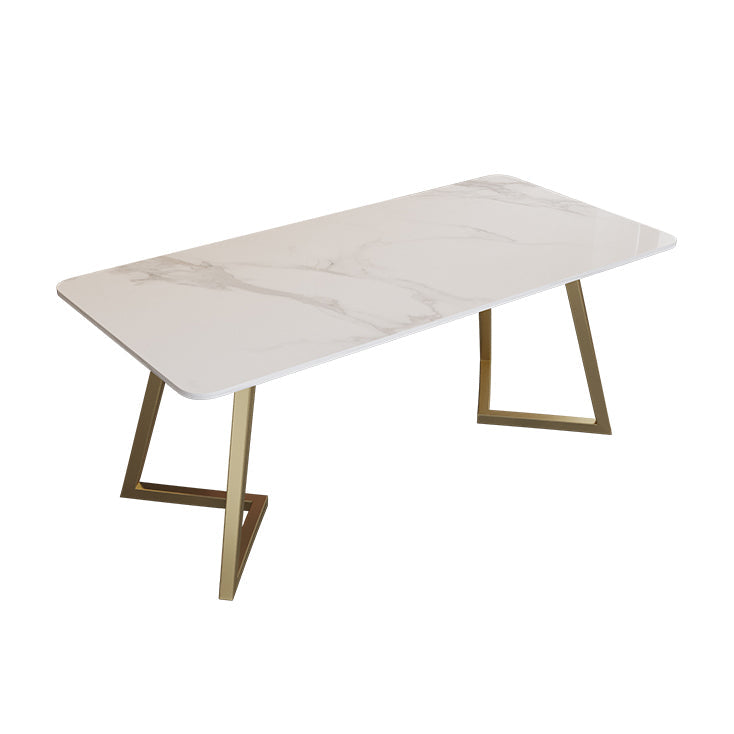 グラムメタルオフィスデスクオフィス用のゴールデン長方形のライティングデスク