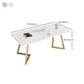 グラムメタルオフィスデスクオフィス用のゴールデン長方形のライティングデスク