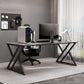 Bureau de jeu contemporain Stone Rectangular Computer Desk, 29,53 "de haut