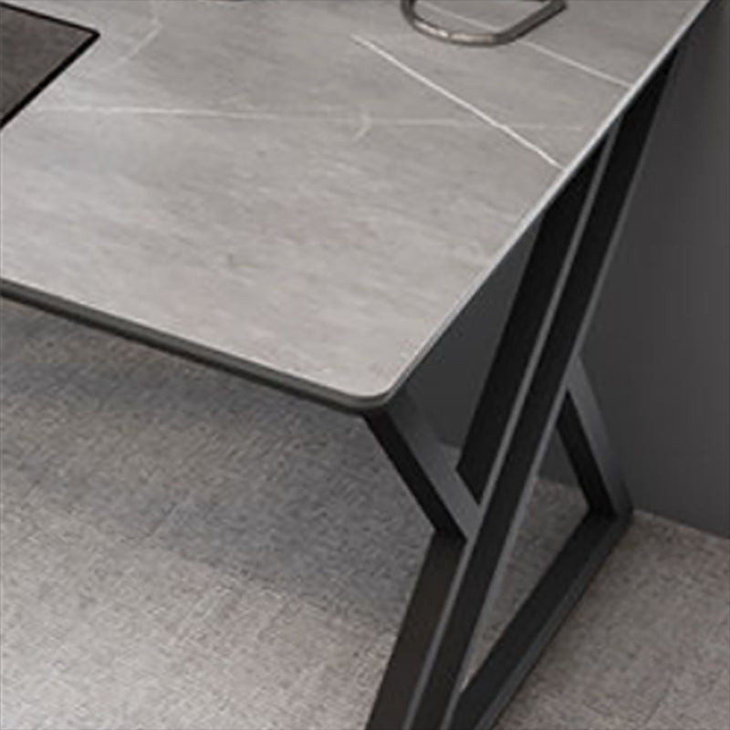 Modern Stone Gaming Desk Rectangular 29.53" Tall Computer Desk Clearhalo 'furn' 'furn_office_desk' 'Furniture' 'Office Desks' 'Office Furniture' 'office_desk' 6843523