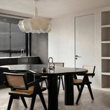 Irregular Shaped Wood Office Desk White/Black Writing Desk for Office