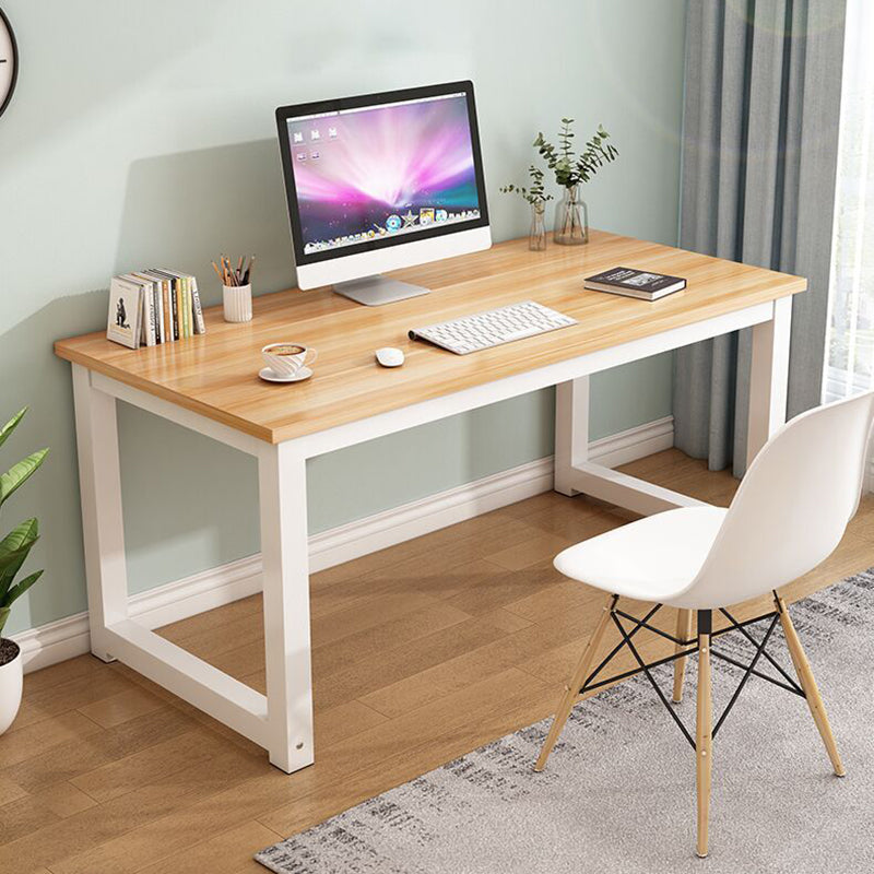 Rechteckig geformtes Büroschreibtisch natürlicher / weißer Schreibtisch für Büro