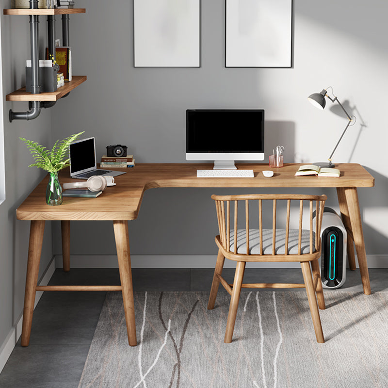 Industrial Office Desk Massivholz L-Form Schreibschalter für Schlafzimmer