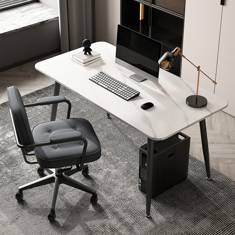 Rectangular Shaped Office Desk White/Black/Grey Writing Desk for Office Clearhalo 'furn' 'furn_office_desk' 'Furniture' 'Office Desks' 'Office Furniture' 'office_desk' 6843653