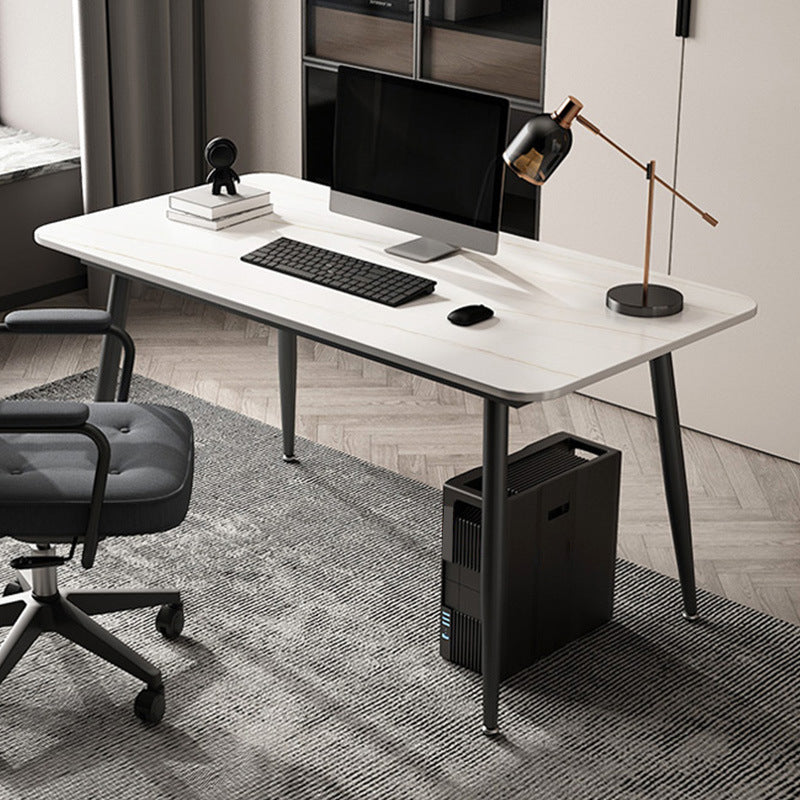 Rectangular Shaped Office Desk White/Black/Grey Writing Desk for Office Clearhalo 'furn' 'furn_office_desk' 'Furniture' 'Office Desks' 'Office Furniture' 'office_desk' 6843666