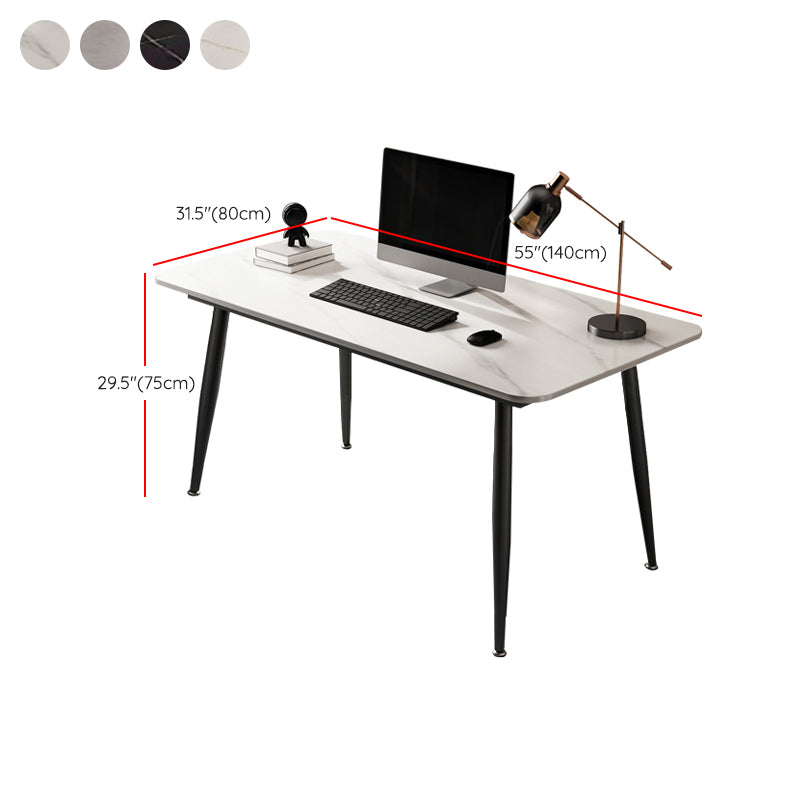 Rectangular Shaped Office Desk White/Black/Grey Writing Desk for Office Clearhalo 'furn' 'furn_office_desk' 'Furniture' 'Office Desks' 'Office Furniture' 'office_desk' 6843670