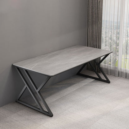 Bureau de jeu contemporain Stone Rectangular Computer Desk, 29,53 "de haut