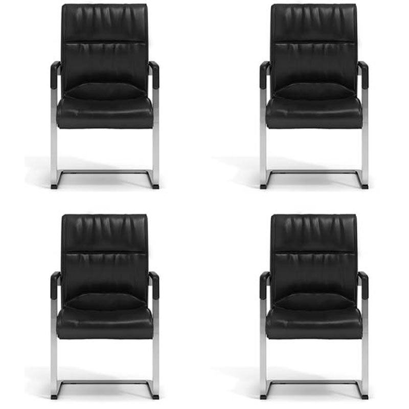 Eigentijdse vaste wapenstoelleren bureaustoelstoel voor kantoor