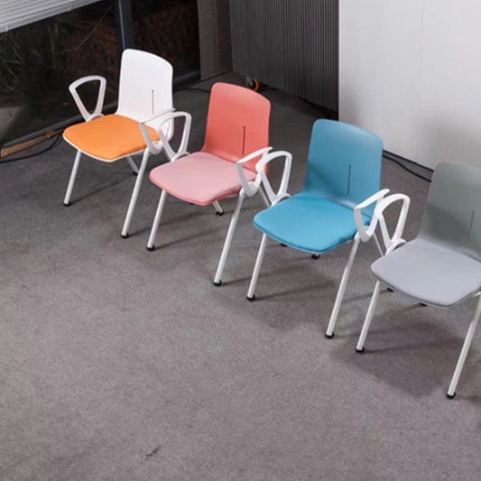 Silla de malla de la conferencia de armas fijas contemporáneas silla de tareas de asiento para la oficina